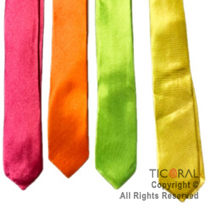 CORBATA TELA NEON FLUO LISA COLORES SURTIDOS x 1